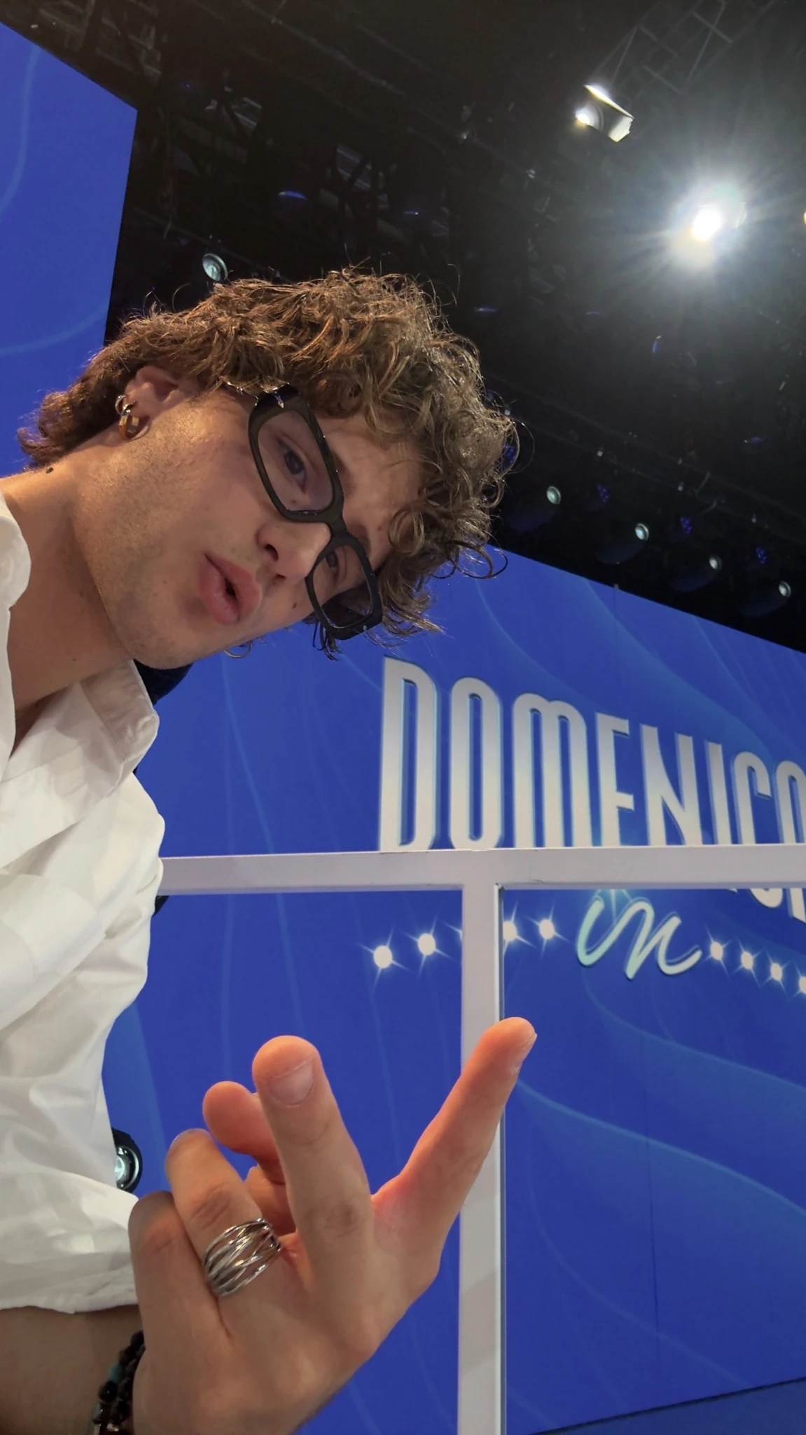Edoardo Fresa negli studi di Domenica In