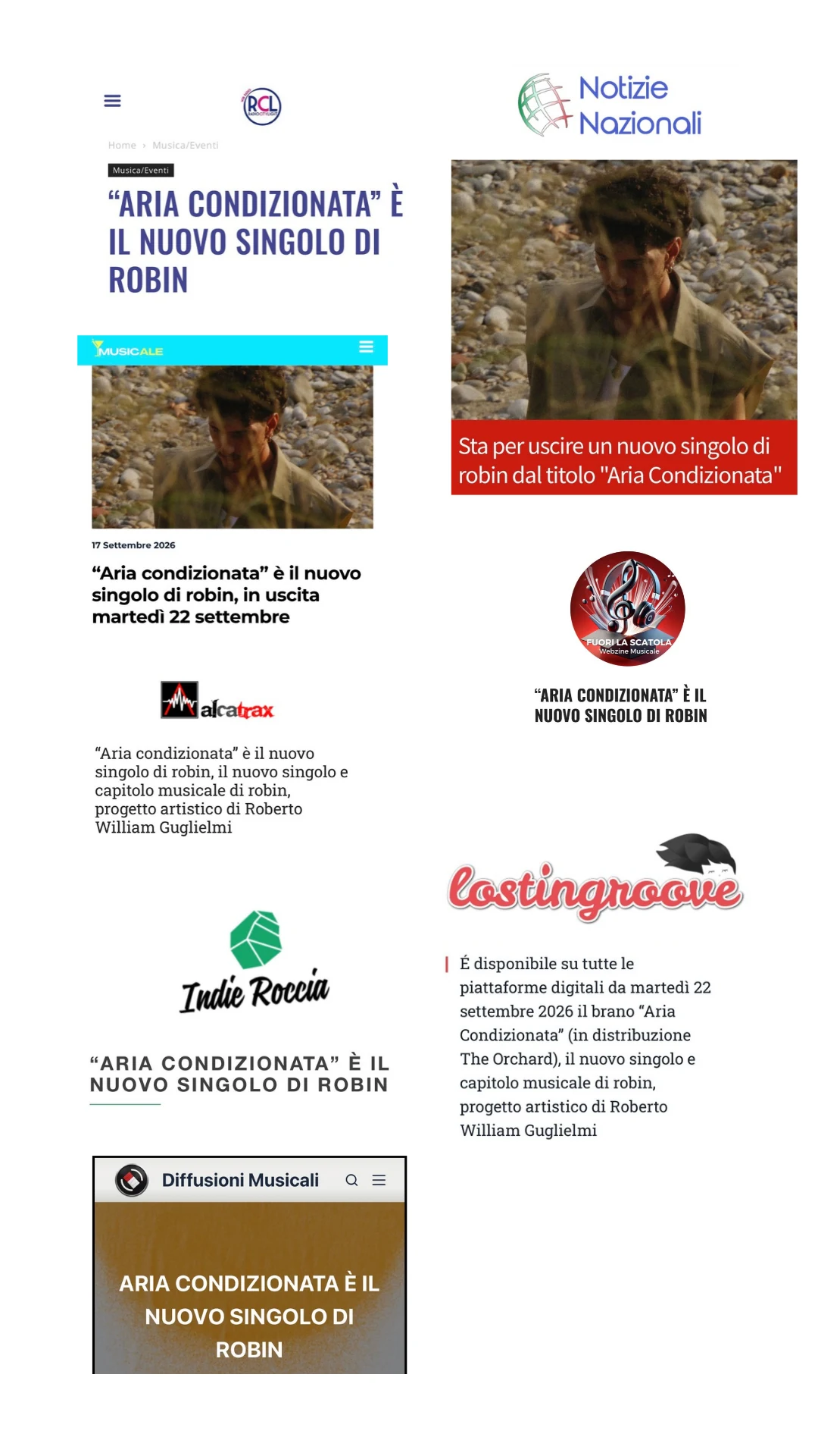Rassegna di Aria Condizionata di robin: articoli e ritagli delle testate musicali